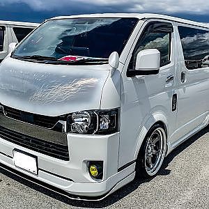 HIACE GRINDER HOOD ART SBM Osaka2021 - SBM大阪2021 ハイエース カスタム グラインダータトゥ