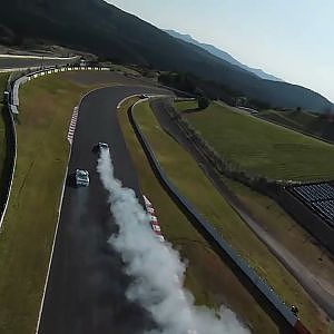 野村 謙・圭市 親子デモラン ドローン映像【2022 D1GP Rd.7 AUTOPOLIS】