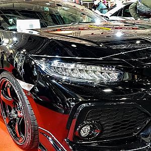 (4K)HKS HONDA CIVIC HATCHBACK エイチケーエス シビックハッチバック カスタム - OSAKA AUTO MESSE 2019