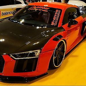 (4K)NEWING Alpil Audi R8 RSR ニューイング アルピール アウディR8 RSR フルカスタム - 名古屋オートトレンド2018