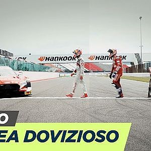Andrea Dovizioso steigt von 2 auf 4 Räder um | DTM Misano 2019