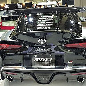 (4K)RAYS TOYOTA SUPRA A90 bodykit レイズ スープラ エアロ - OSAKA AUTO MESSE 2020