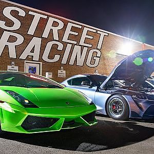 Street Racing with Lambos, Bikes and MORE! (700-1500HP Street Cars)