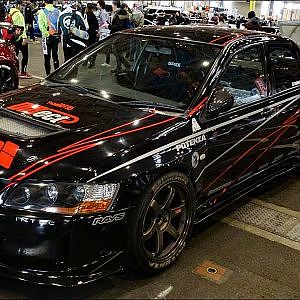 (4K)SHINRYO RACING MITSUBISHI LANCER EVOLUTION 新菱レーシング ランエボ レーシング車両 - 名古屋オートトレンド2018