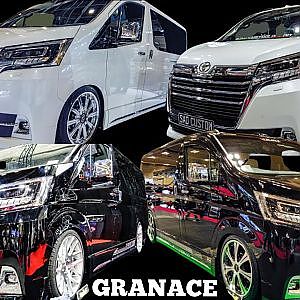 (4K)4 TOYOTA GRANACE modified グランエース カスタム 4台 - OSAKA AUTO MESSE 2020