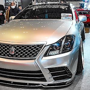 (4K)SPARK FINE TOYOTA CROWN VIPSTYLE スパークファイン クラウンカスタム VIPカー - TOKYO AUTO SALON 2020