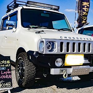 (4K)SUZUKI ALTO Lapin Jimny face crossover modified スズキアルトラパン・ジムニーフェイス - スーパーカーニバル2017