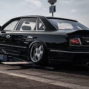 cinematic work NISSAN G50 PRESIDENT SHAKOTAN VIPCAR loading transporter - 日産プレジデント 車高短 積車積み込み風景