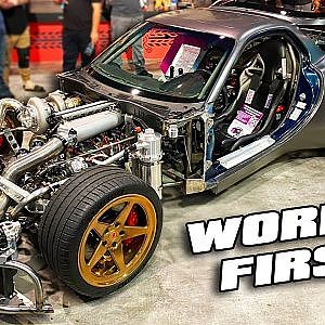 FIRST EVER billet 4 rotor AWD RX-7!