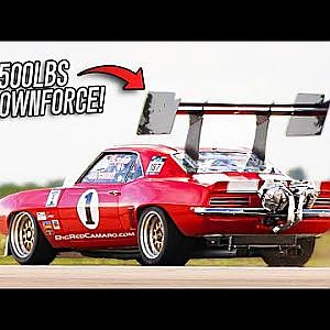 Carbureted, Procharged BIG BLOCK Camaro goes 216MPH!