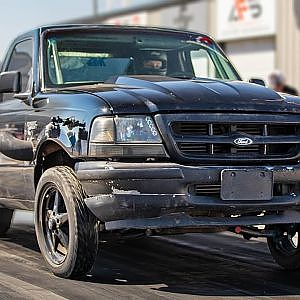 He stuffed a CUMMINS into a RANGER (1300lb/ft of Tourque)