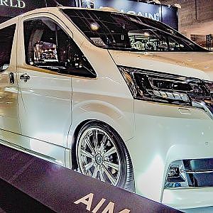 (4K)エイムゲイン グランエース カスタム 純VIP エアロ AIMGAIN TOYOTA GRANACE modified - 大阪オートメッセ2020