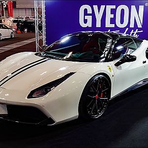 (4K)GYEON FERRARI 488 Spider ジーオン フェラーリ488スパイダーカスタム - 名古屋オートトレンド2018