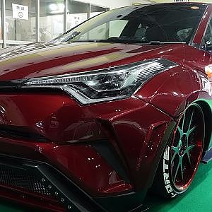 (4K)Forte TOYOTA CH-R wide body modified フォルテ トヨタCH-Rカスタム・フルエアロ - 大阪オートメッセ2018
