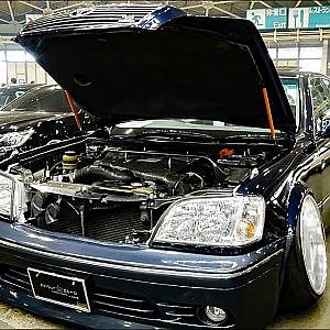 (4K)TOYOTA CROWN LOWSTYLE VIPCAR クラウンカスタム ローダウン - NAGOYA AUTO TREND 2019