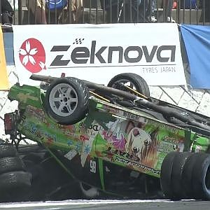 名阪　壁ドンからの横転衝撃映像　撮って出し