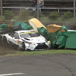 【SUPER GT RD.6 公式練習】突然のクラッシュ！＃31 apr LC500h GT