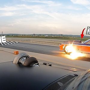 Turbo Datsun DETONATES at the FINISH LINE (Close Race!)