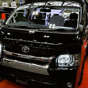 (4K)WINGS Premium TOYOTA HIACE 200 Luxury interior ウイングスプレミアム200系ハイエース豪華内装 - 名古屋オートトレンド2018