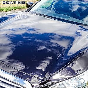 V-Coat ガラスコーティング 施工後の鏡面・映り込み シーマハイブリッド - NISSAN Y51 CIMA body Coating