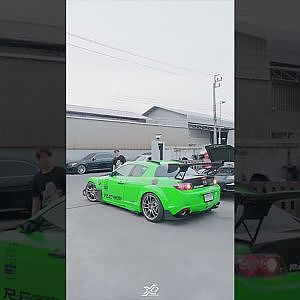 RX8 เขียวสดใส ครอบครัวสูบหมุน ไปด้วยกันแบบคูลๆ #mazda #rx8 #REsuperG #xo #xoautosport