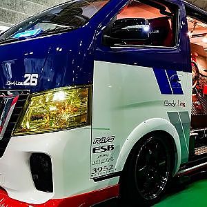 (4K)BODY LINE NISSAN NV350 CARAVAN modified ボディライン日産キャラバンNV350カスタム - 大阪オートメッセ2018