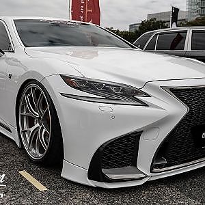 LEXUS LS500 HELLAFLASH レクサスLS500 カスタム - STANCENATION TOKYO 2022