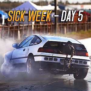 CRX SMASHES into wall at the drag strip! (Sick Week: Day 5)