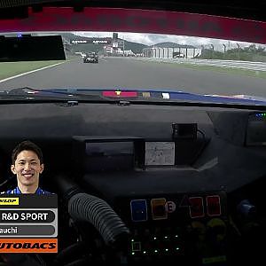 決勝オンボードGT300 61号車 SUBARU BRZ R&D SPORT 山内英輝 バックモニターに注目！初音ミクとの攻防