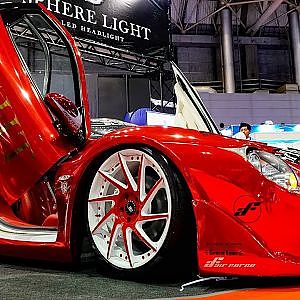 (4K)SPHERE LIGHT Mitsuoka Orochi スフィアライト 光岡大蛇・ミツオカオロチ - 大阪モーターショー2017