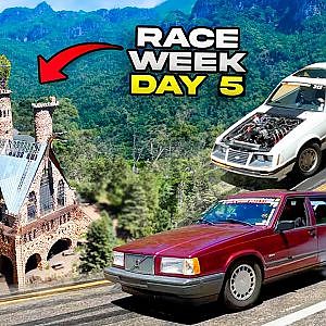 BURNOUT CASTLE: Racecar Party in the Mountains + TONS of CARNAGE! | Race Week Day 5