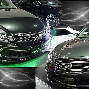 (4K)J-UNIT NISSAN FUGA vs T-DEMAND NISSAN FUGA Vipstyle 日産フーガ・トヨタマークX VIPカー