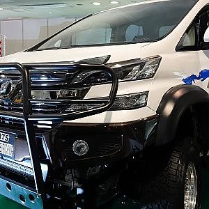 (4K)NATS VELLFIRE PICKUP offroad style ヴェルファイア リフトアップオフロード仕様 - 大阪オートメッセ2018