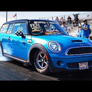 Mini Cooper with a BIG BLOCK..and it runs 7's!!