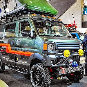 (4K)OUT CLASS SUZUKI EVERY WAGON LiftUp modified アウトクラスカーズ スズキ エブリイカスタム - TOKYO AUTO SALON 2020