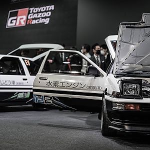 TOYOTA AE86 BEV Concept + AE86 H2 Concept ハチロク 電気レビン 水素トレノ - TAS2023 東京オートサロン2023