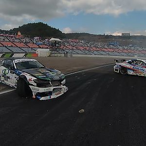 末永 直登 vs 田中 省己 接触クラッシュ!! 2021 D1GP Rd.10 Autopolis