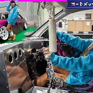 らるくんだお ギャル車 14マジェスタ エンジンスワップ・マニュアルミッション乗せ換え・ダッシュアルミ化・タブレットメーター JUNCTION PRODUCE - 大阪オートメッセ2025出展車両