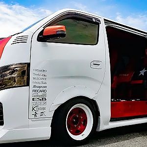 (4K)LIBERTY WALK NISSAN URVAN NV350 custom リバティウォーク 日産キャラバンカスタム - SBM大阪2018