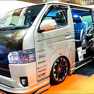 (4K)LEGANCE TOYOTA 200 HIACE bodykit レガンス 200系ハイエースカスタム - OSAKA AUTO MESSE 2019