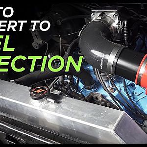 How to convert to Fuel Injection | Ford F350 V8 turbo ramp truck part 7 | BACKYARD MECHANICS