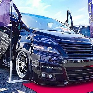(4K)TOYOTA VELLFIRE 20 Gullwing modified ヴェルファイア VIPワゴン・ガルウイングカスタム - スーパーカーニバル2017
