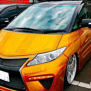 (4K)TOYOTA ESTIMA equip  spindle エスティマカスタム スピンドルグリル風 - LOWFEST 2018