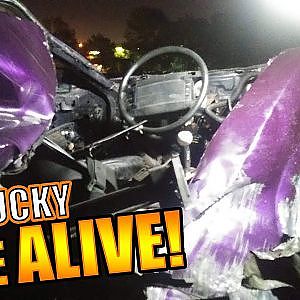 Mustang gets SPLIT IN HALF during street race!