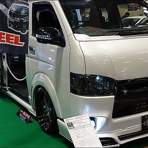 (4K)FEEL HEARTS TOYOTA 200 HIACE modified フィールハーツ トヨタ200系ハイエースカスタム - 大阪オートメッセ2018