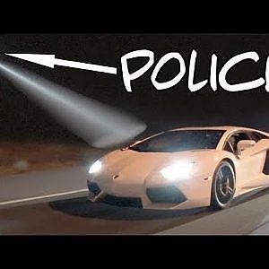 Lambo Caught by Police Chopper While STREET RACING!