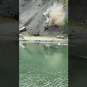 Launching Cars off a 300ft Cliff at Glacier View Car Launch!