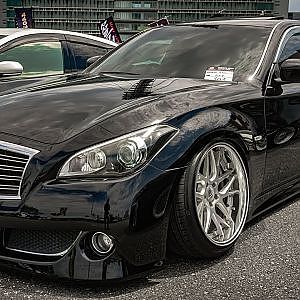 NISSAN Y51 FUGA HYBRID Slammed Static Car 51フーガハイブリッド - ドレフェス関西2022