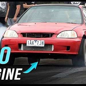 Budget Honda runs 10s with a $50 engine.