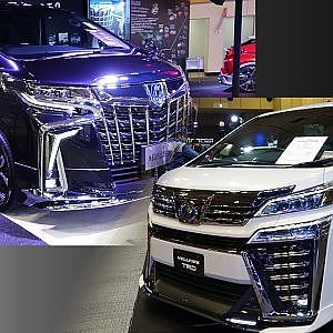 (4K)TOYOTA ALPHARD MODELLISTA vs VELLFIRE TRD アルファードモデリスタ・ヴェルファイアTRD - 大阪オートメッセ2018